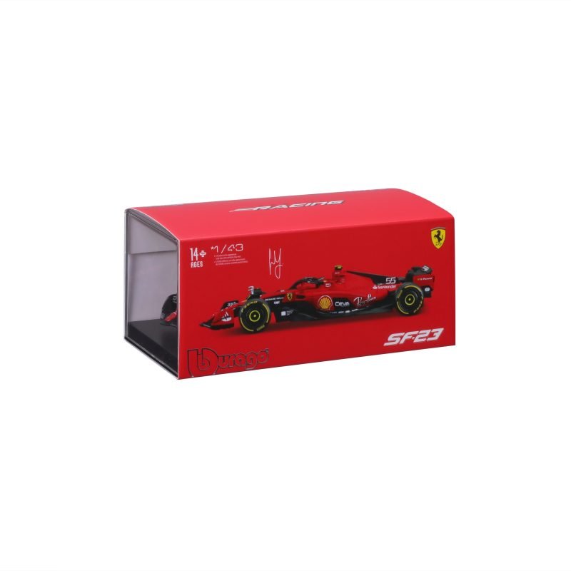 Auto F1 SFR Ferrari Team Race Car 2023 con Conductor a Escala 1:43 – Sainz #55 - Image 6