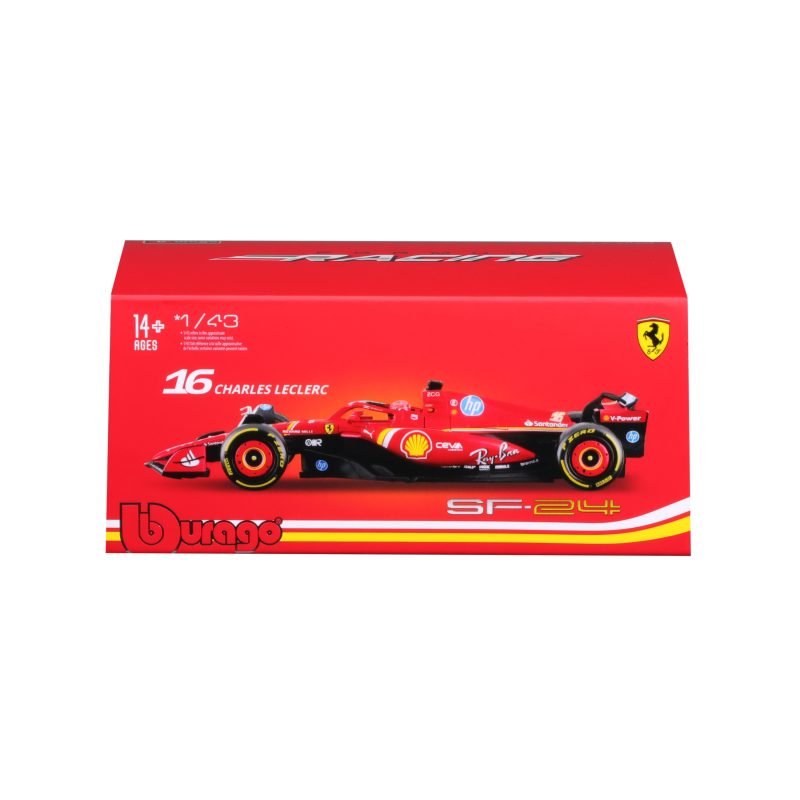 Auto SFR Ferrari SF-24 (2024) F1 con casco a Escala 1:43 - Leclerc #16 - Image 5