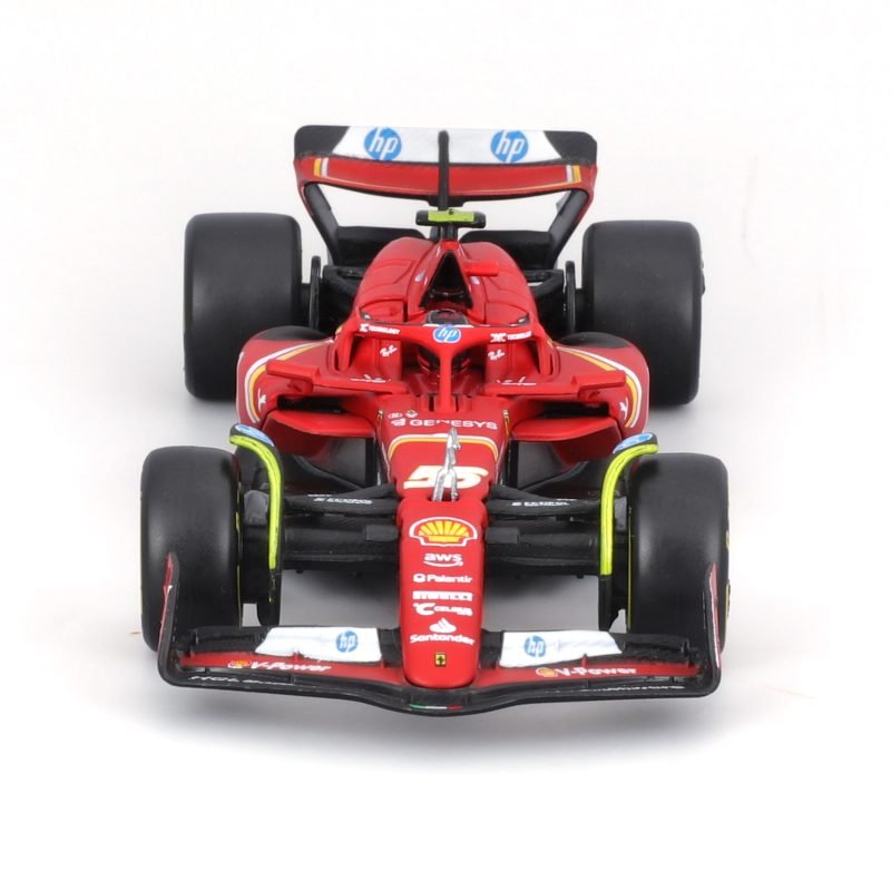 Auto Bburago F1 Ferrari SF-24 2024 a Escala 1:43 con casco - #55 Sainz - Image 3