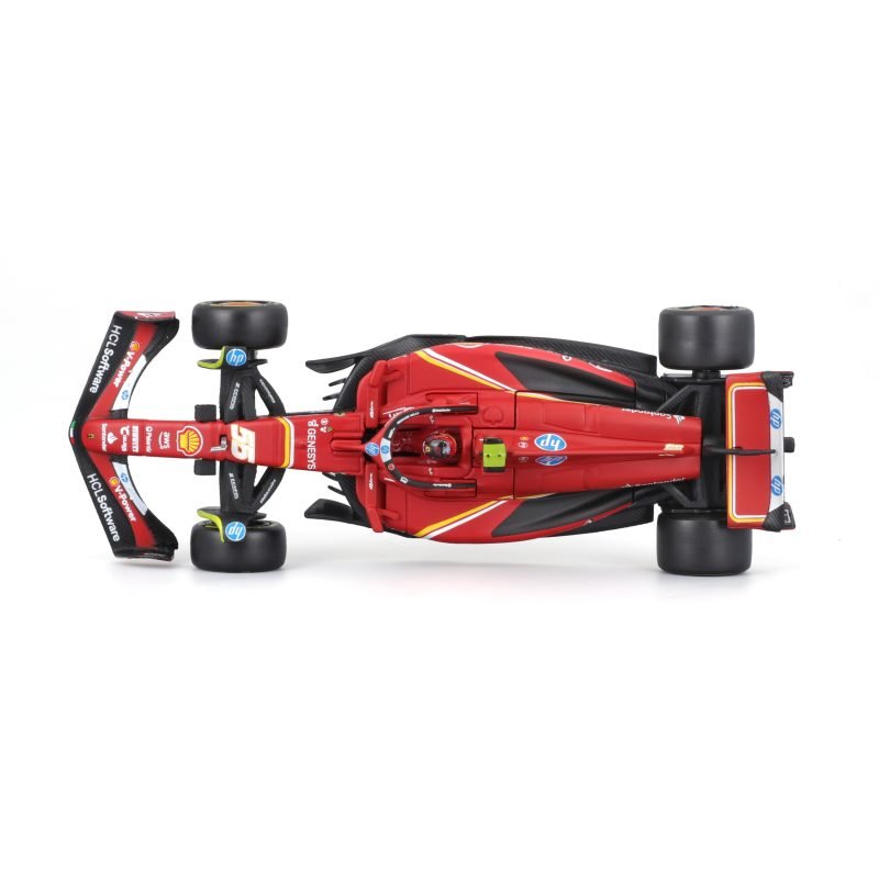 Auto Bburago F1 Ferrari SF-24 2024 a Escala 1:43 con casco - #55 Sainz - Image 2