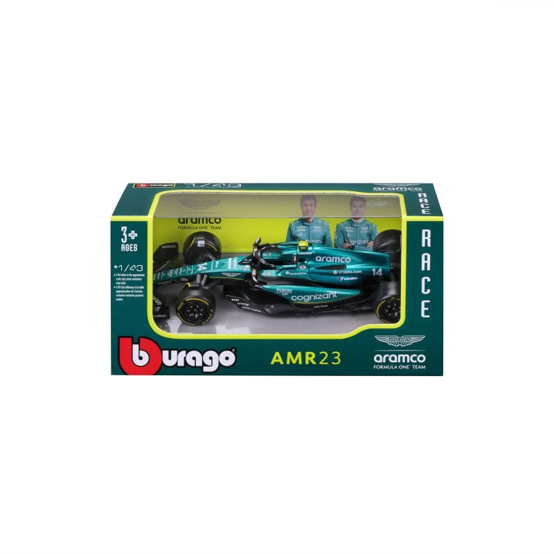 Auto Bburago Race Aston Martin Amr23 2023 a Escala 1:43 - #14 Alonso - Image 6
