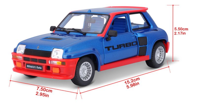 Burago Miniatura Auto Renault 5 Turbo (1982) A Escala 1:24_7