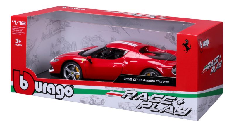 Burago Race+play Ferrari 296 Gtb Assetto Fiorano Escala 1:18_8