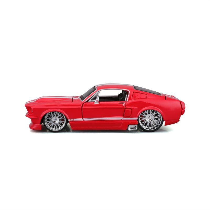 Auto Muscle Ford Mustang Gt 1967 a Escala 1:24 color rojo - Image 3