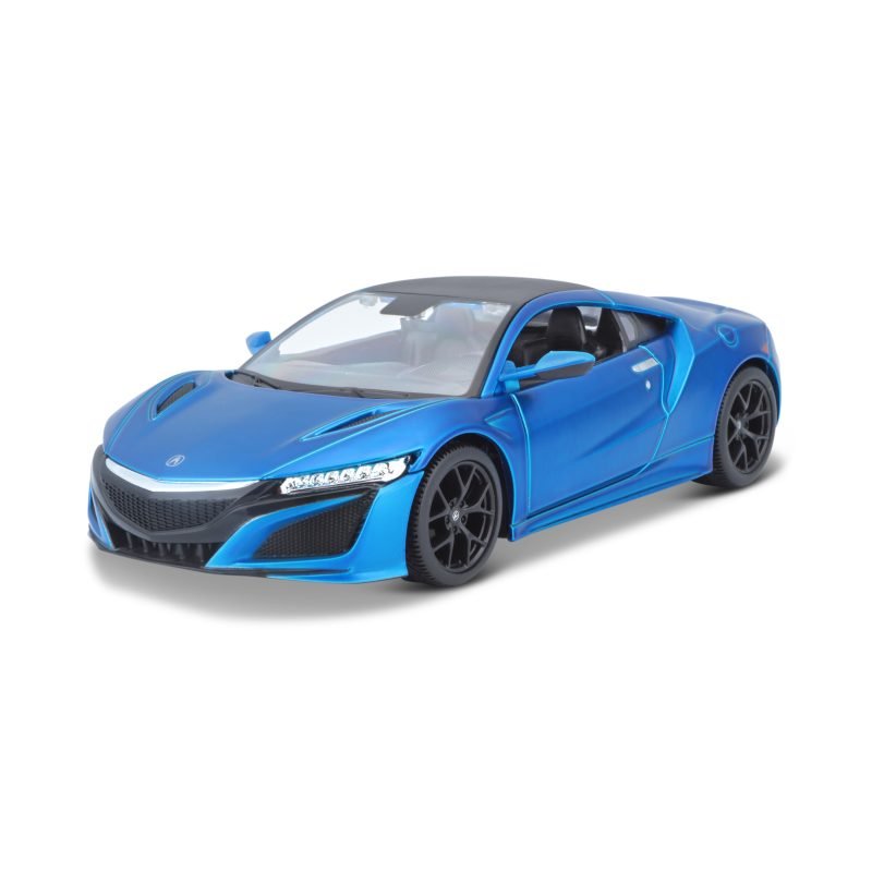 Auto Acura Nsx 2017 a Escala 1:24 color azul acero
