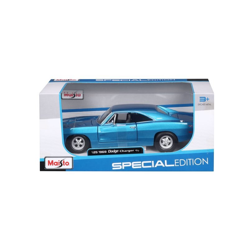 Auto Dodge Charger Edición Especial 1969 Maisto a Escala 1:25 color azul - Image 6