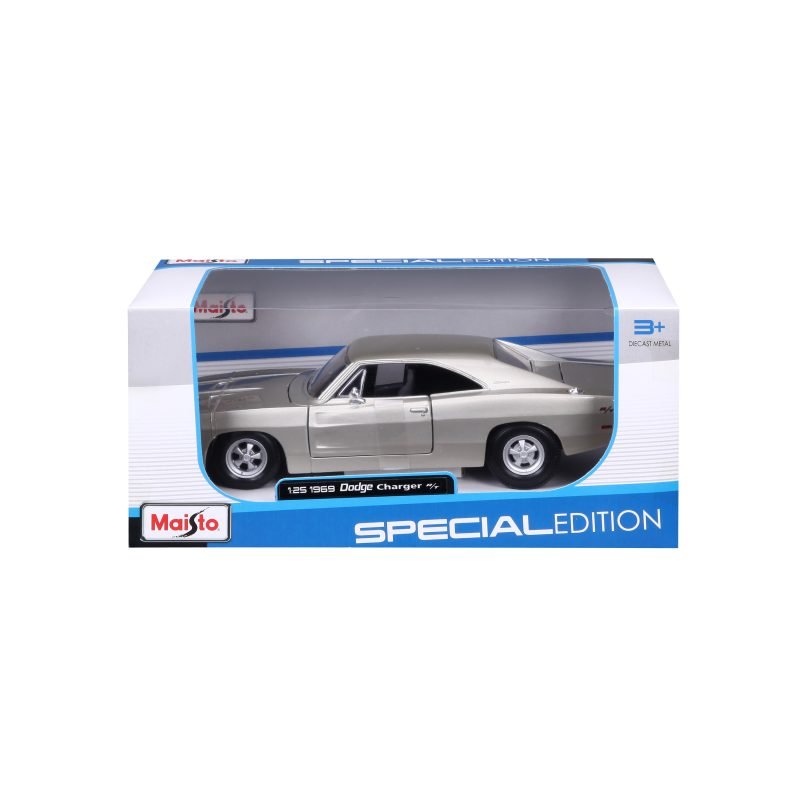 Auto Dodge Charger Edición Especial 1969 Maisto a Escala 1:25 color plateado - Image 6