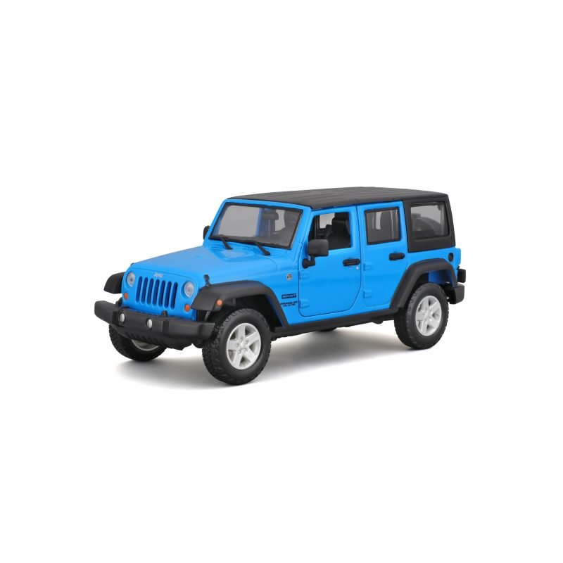 Camioneta Jeep Wrangler Unlimited 2015 Maisto a Escala 1:24 color azul