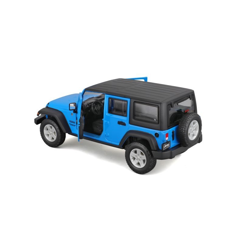 Camioneta Jeep Wrangler Unlimited 2015 Maisto a Escala 1:24 color azul - Image 4