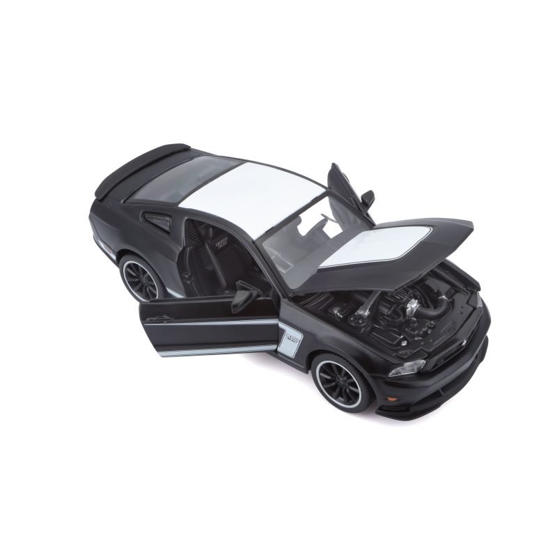 Auto Ford Mustang Boss 302 2012 Maisto a Escala 1:24 color negro - Image 4