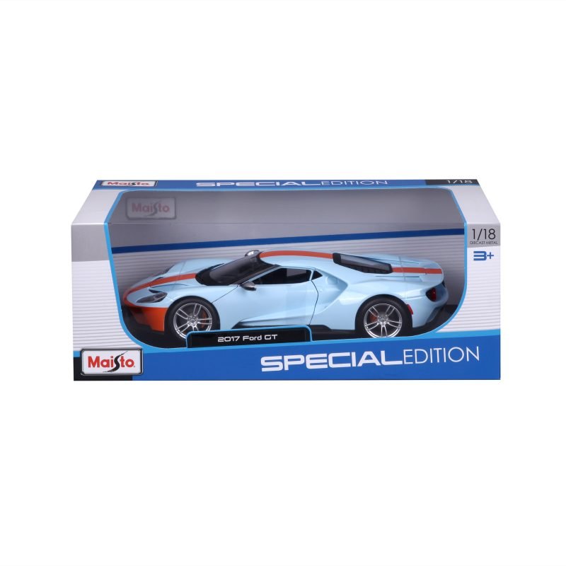 Auto Ford Gt 2019 a Escala 1:18 color azul/naranja - Image 6