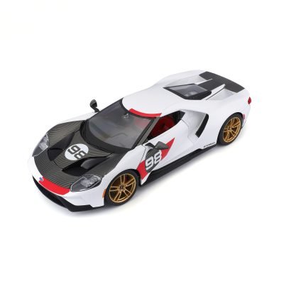 Auto Ford GT Heritage Series 2021 #98 a Escala 1:18 color blanco/negro/rojo