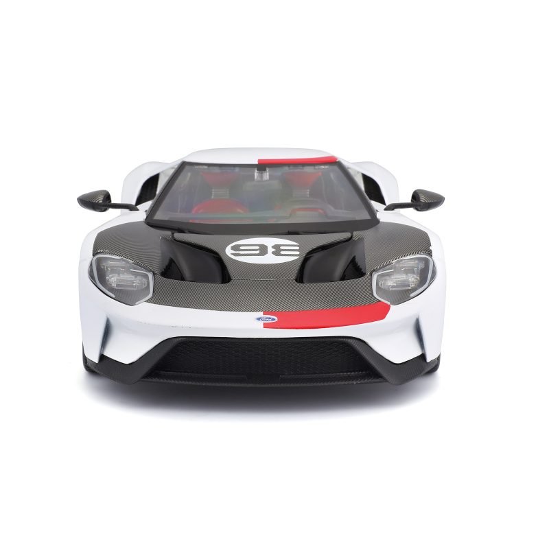 Auto Ford GT Heritage Series 2021 #98 a Escala 1:18 color blanco/negro/rojo - Image 3