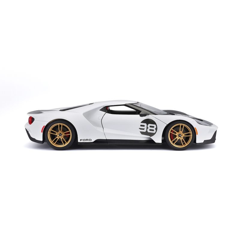 Auto Ford GT Heritage Series 2021 #98 a Escala 1:18 color blanco/negro/rojo - Image 2