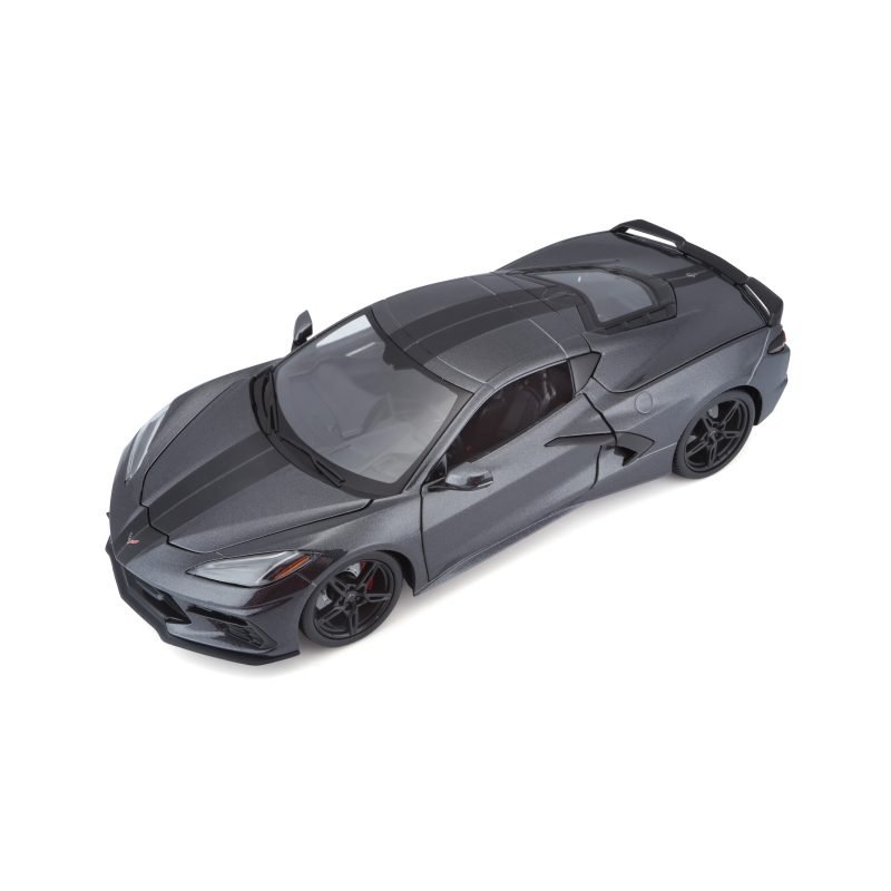 Auto Chevrolet Corvette Stingray Z51 Edición Especial 2020 a Escala 1:18 color gris - Image 11