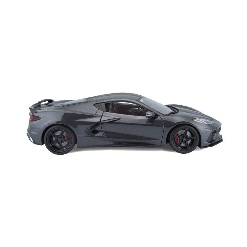 Auto Chevrolet Corvette Stingray Z51 Edición Especial 2020 a Escala 1:18 color gris - Image 5