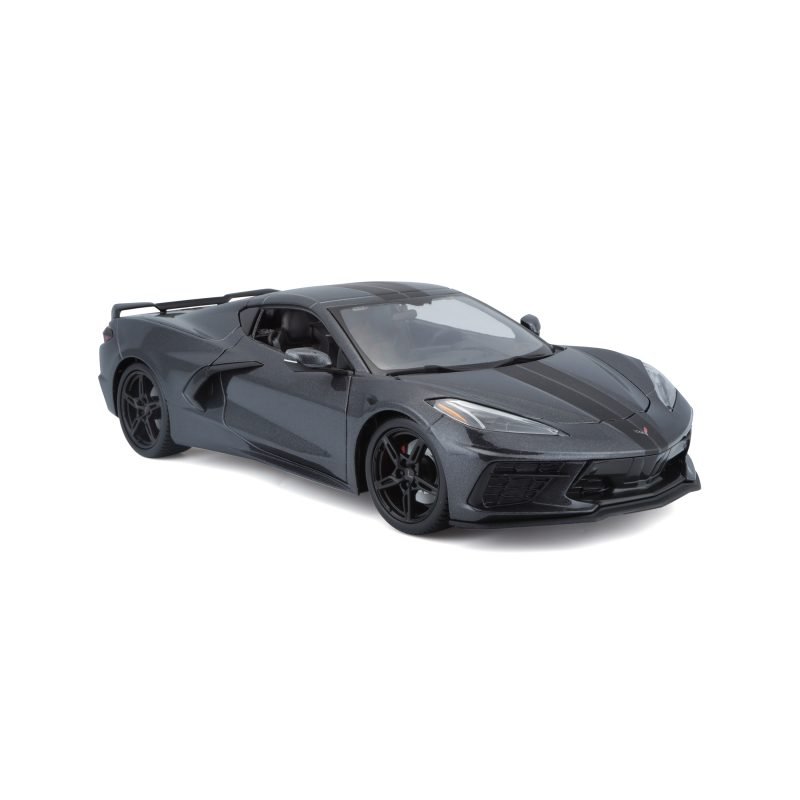 Auto Chevrolet Corvette Stingray Z51 Edición Especial 2020 a Escala 1:18 color gris - Image 6