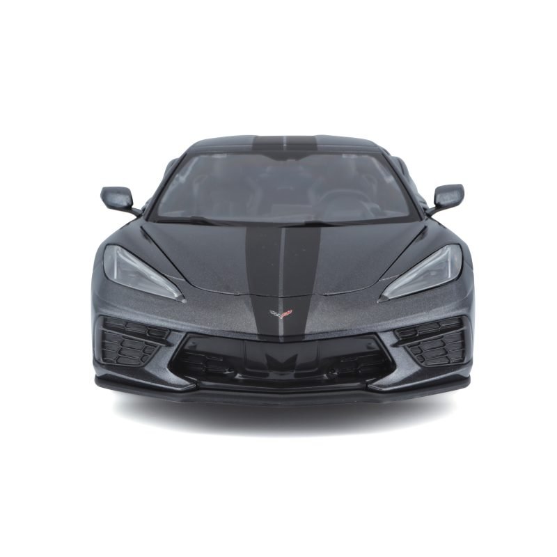 Auto Chevrolet Corvette Stingray Z51 Edición Especial 2020 a Escala 1:18 color gris - Image 8