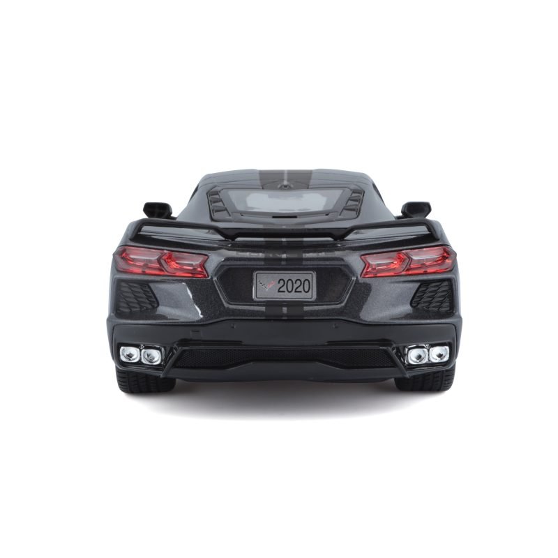 Auto Chevrolet Corvette Stingray Z51 Edición Especial 2020 a Escala 1:18 color gris - Image 9