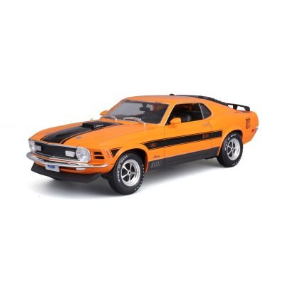 Auto Ford Mustang Mach 1 1970 Maisto a Escala 1:18 color naranja