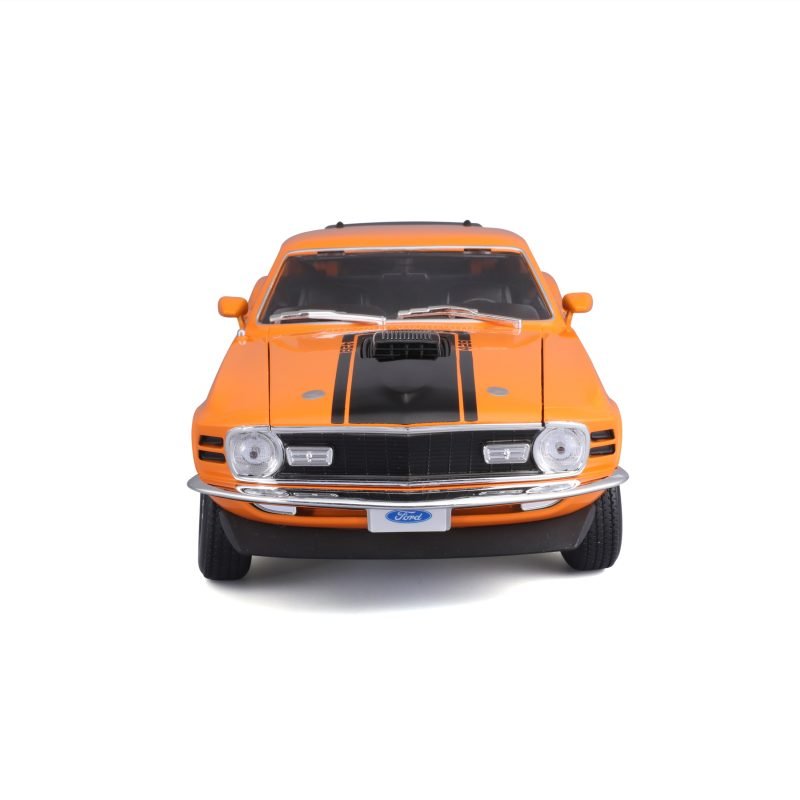 Ford Mustang Mach 1 1970 a Escala 1:18 color naranja - Image 5