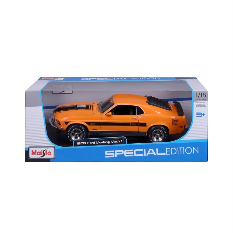 Ford Mustang Mach 1 1970 a Escala 1:18 color naranja - Image 6