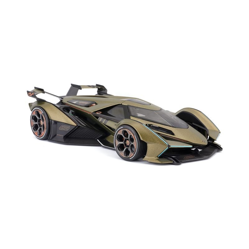 Auto Lambo V12 Vision Gran Turismo Edición Especial Maisto a Escala 1:18 color dorado - Image 2