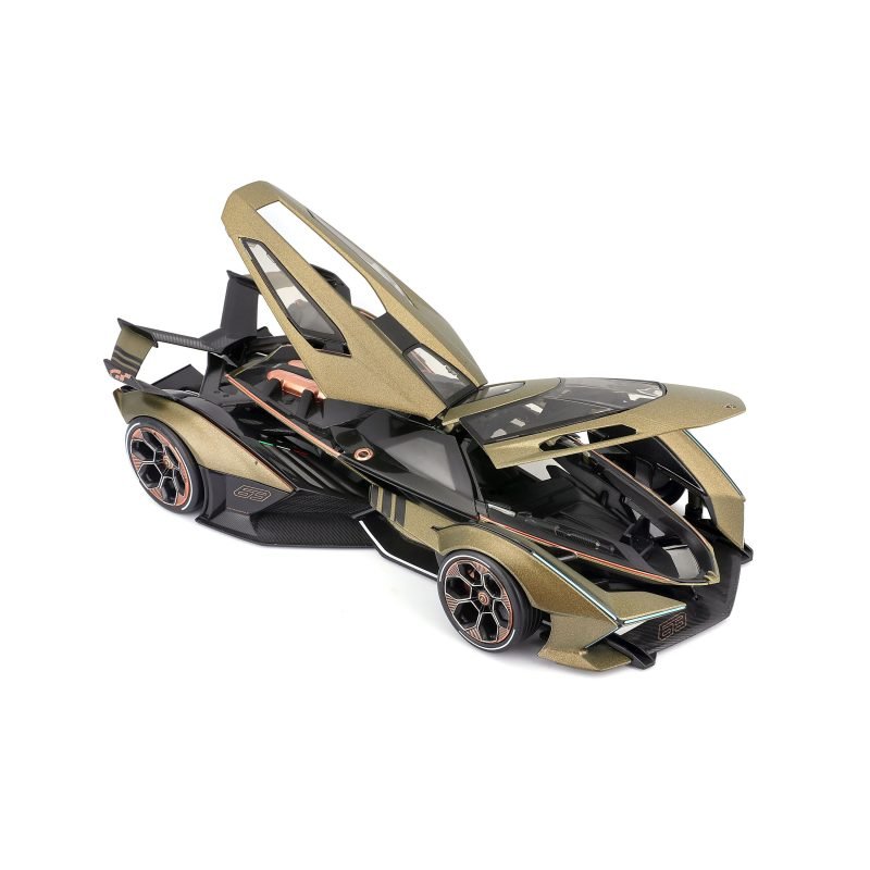 Auto Lambo V12 Vision Gran Turismo Edición Especial Maisto a Escala 1:18 color dorado - Image 4