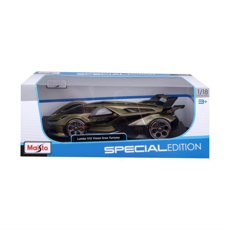 Auto Lambo V12 Vision Gran Turismo Edición Especial Maisto a Escala 1:18 color dorado - Image 6