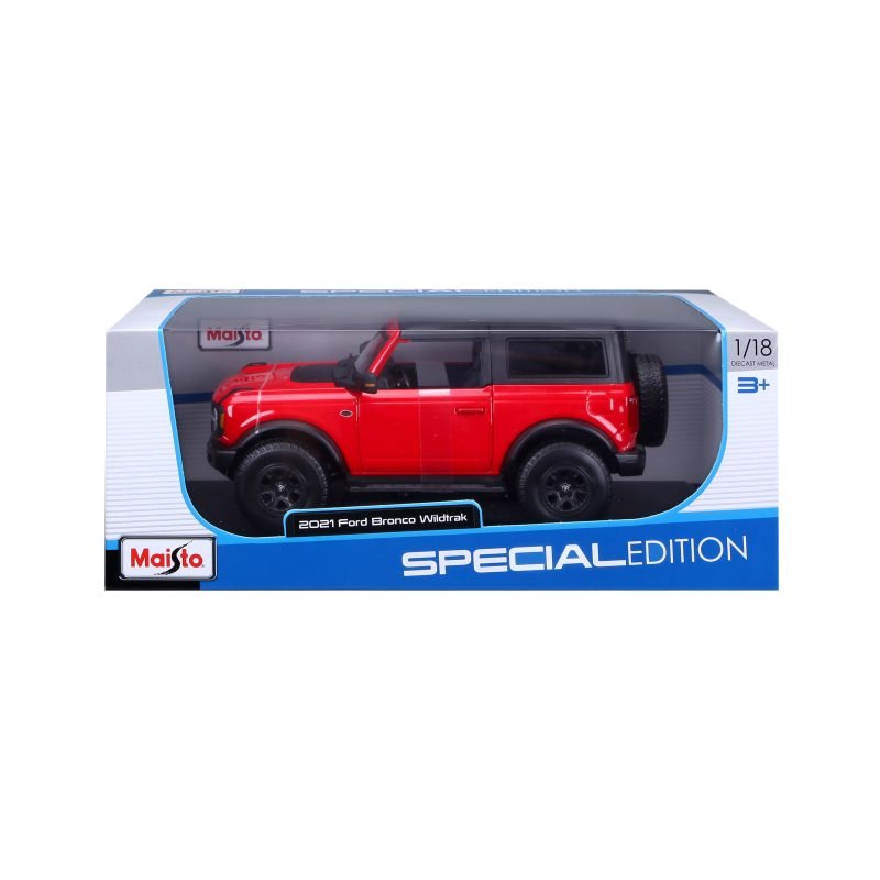 Camioneta Ford Bronco Wildtrak Maisto a Escala 1:18 color rojo - Image 6