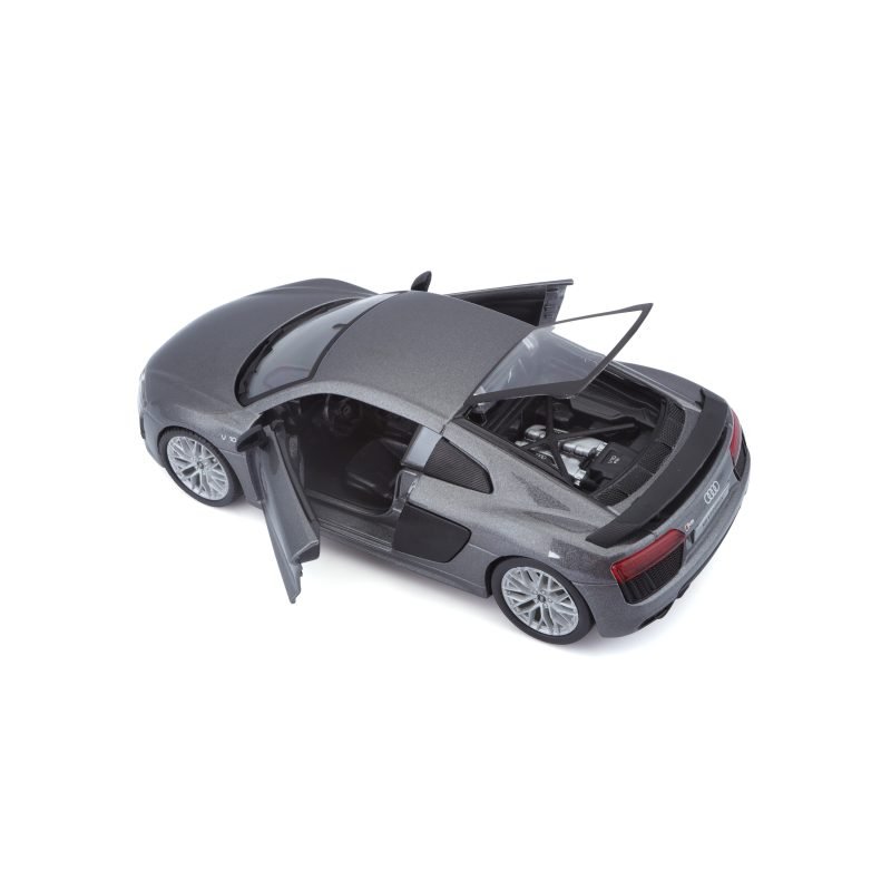 Auto Audi R8 V10 Plus Maisto a Escala 1:24 color gris metálico - Image 4
