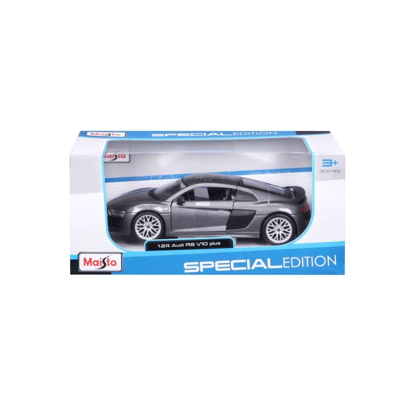 Auto Audi R8 V10 Plus Maisto a Escala 1:24 color gris metálico - Image 6