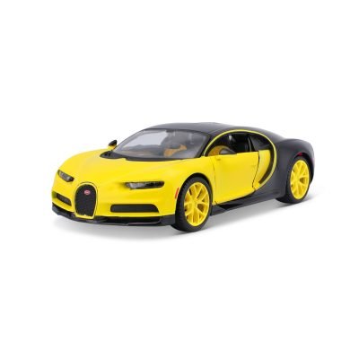 Auto SE Bugatti Chiron a Escala 1:24 color amarillo/negro