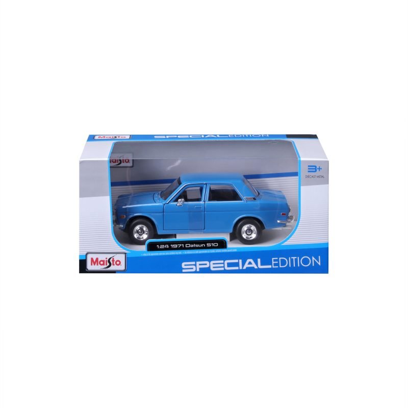 Auto Datsun 510 1971 a Escala 1:24 color azul - Image 6