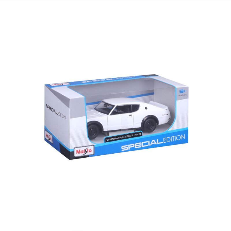 Auto Nissan Skyline GT-R SE 1973 a Escala 1:24 color blanco - Image 6