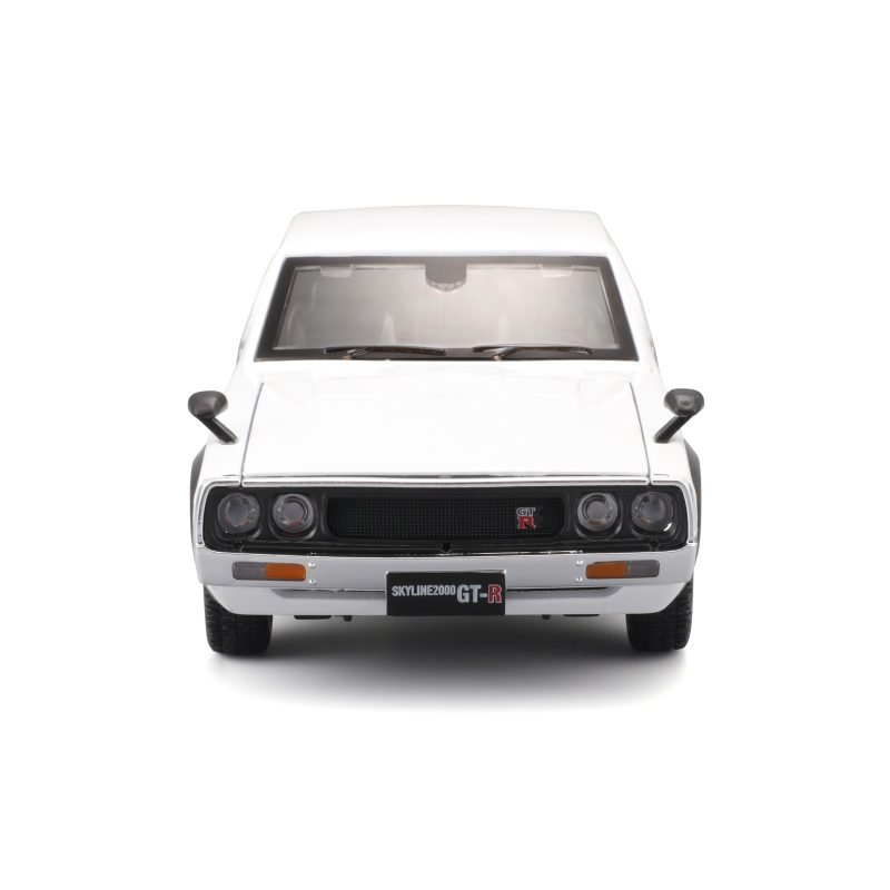 Auto Nissan Skyline GT-R SE 1973 a Escala 1:24 color blanco - Image 5