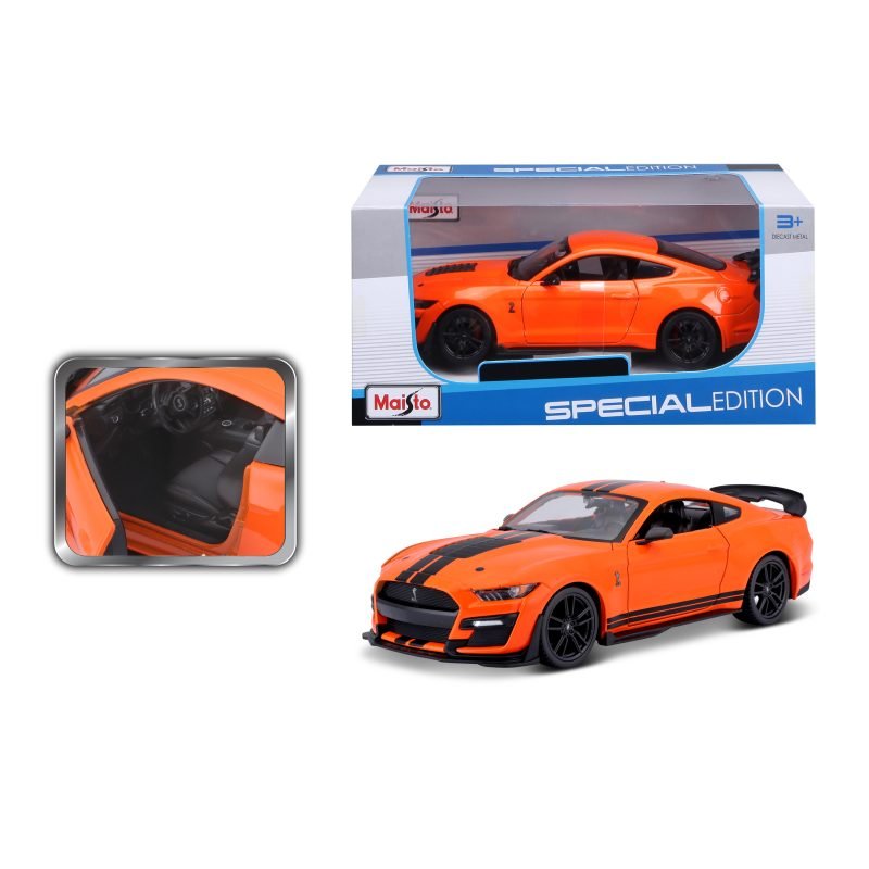 Auto Ford Mustang Shelby Gt500 2020 a Escala 1:24 color naranja - Image 6