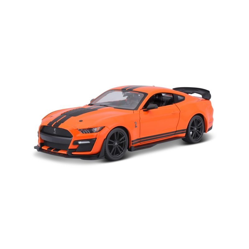 Auto Ford Mustang Shelby Gt500 2020 a Escala 1:24 color naranja