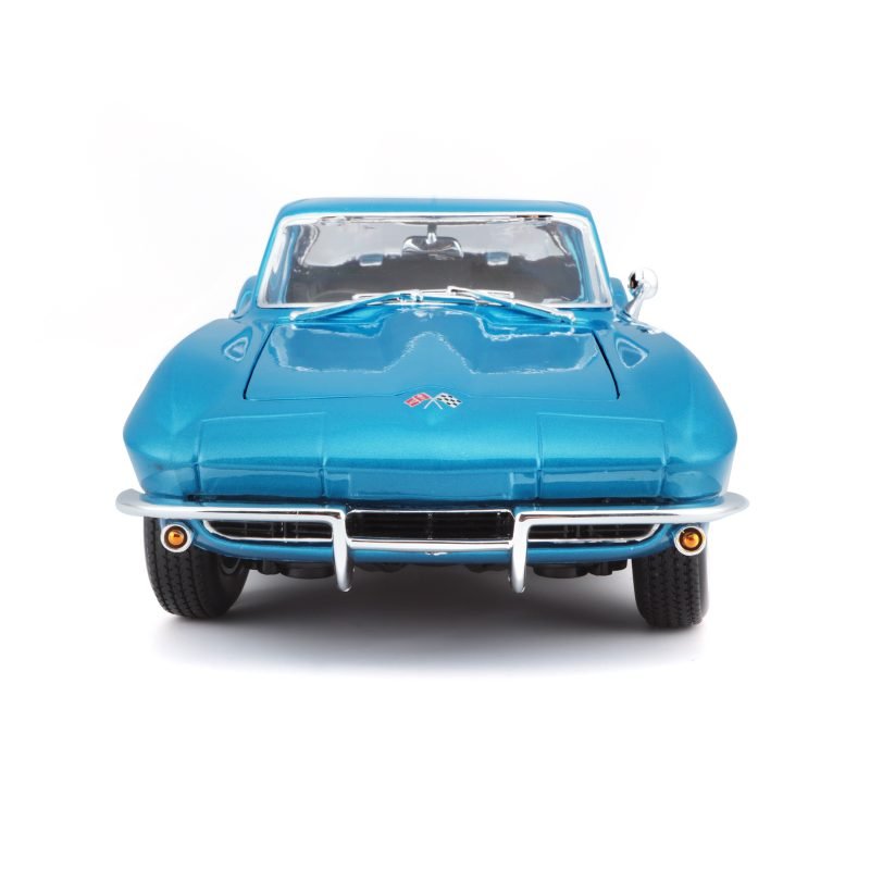 Auto Chevrolet Corvette 1965 Maisto a escala 1:18 color azul - Image 4