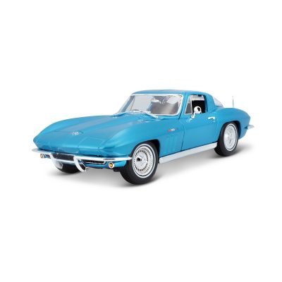 Auto Chevrolet Corvette 1965 Maisto a escala 1:18 color azul