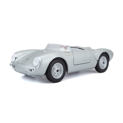 Auto Porsche 550 A Spyder 1956 Maisto a Escala 1:18 color gris