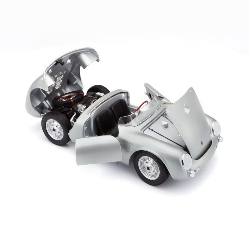 Auto Porsche 550 A Spyder 1956 Maisto a Escala 1:18 color gris - Image 4
