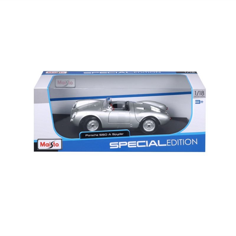 Auto Porsche 550 A Spyder 1956 Maisto a Escala 1:18 color gris - Image 6