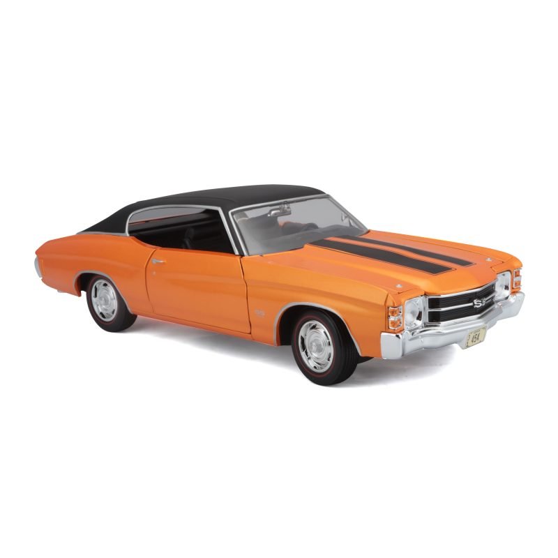 Auto Chevrolet Chevelle SS 454 Cpe 1971 a Escala 1:18 color naranja - Image 2