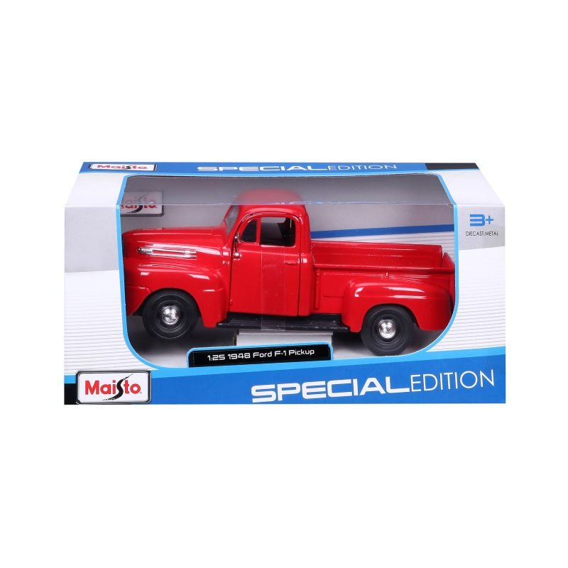 Camioneta SE Ford F-1 Pickup 1948 Maisto a Escala 1:25 color rojo - Image 6
