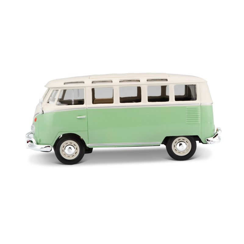 Combi Volkswagen Van Samba Edición Especial Maisto a Escala 1:25 color verde/blanco - Image 3