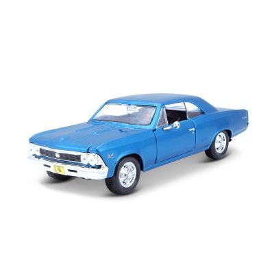 Auto Chevy Chevelle SS 396 1966 a Escala 1:24 color azul