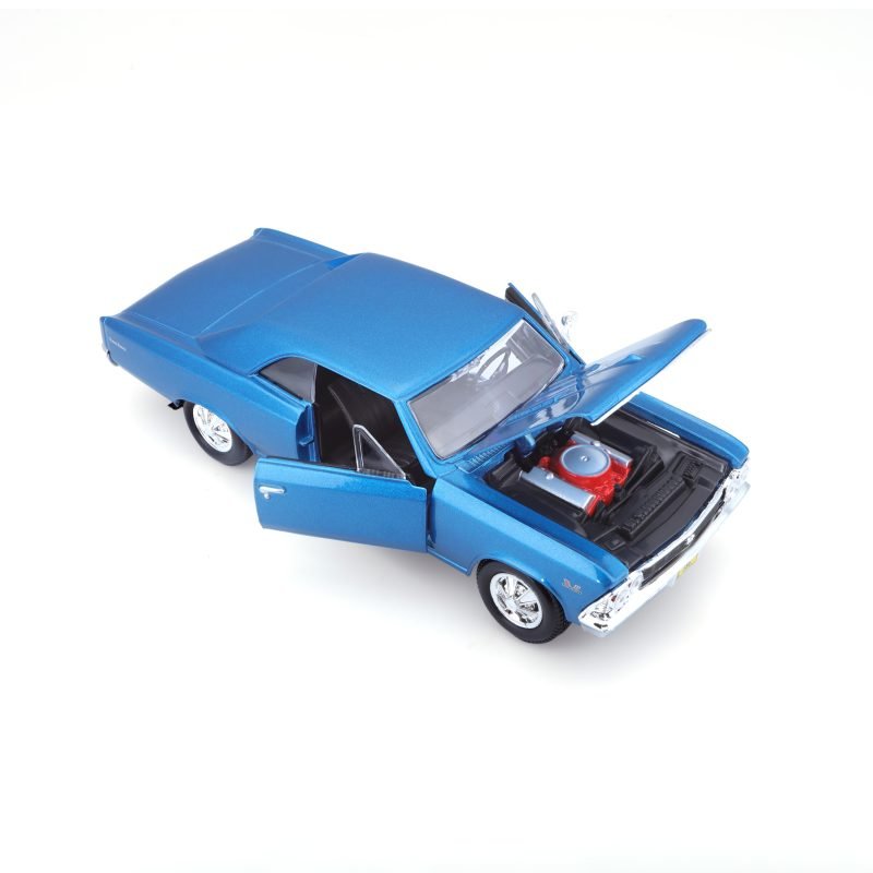 Auto Chevy Chevelle SS 396 1966 a Escala 1:24 color azul - Image 4