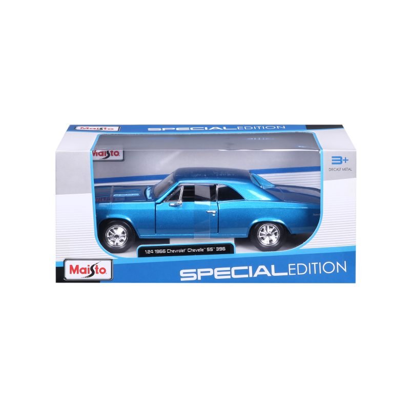 Auto Chevy Chevelle SS 396 1966 a Escala 1:24 color azul - Image 6