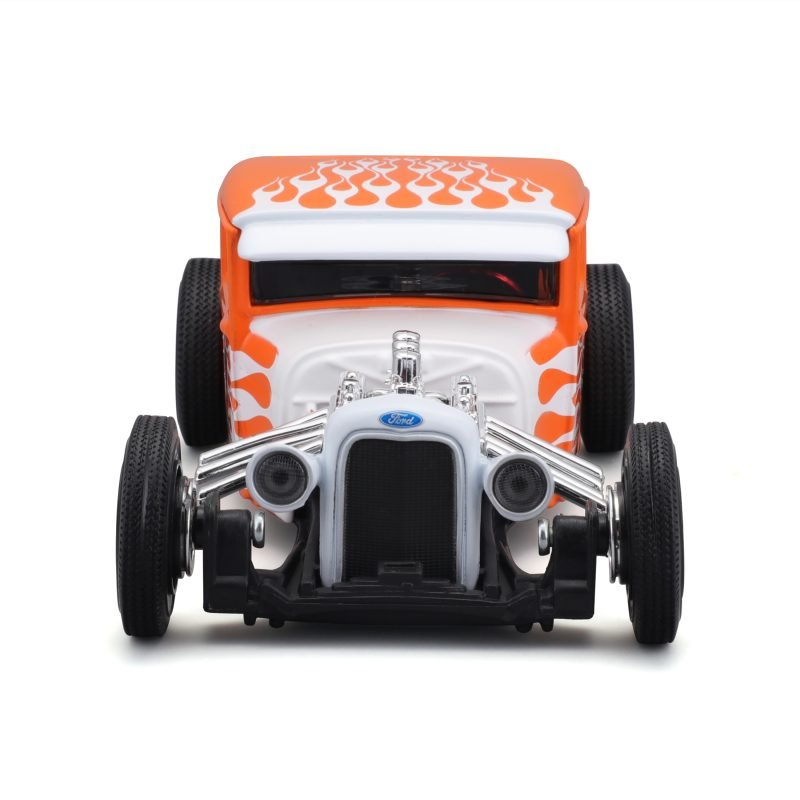 Harley Davidson Ford Modelo A 1929 a Escala 1:24 color naranja/blanco - Image 4